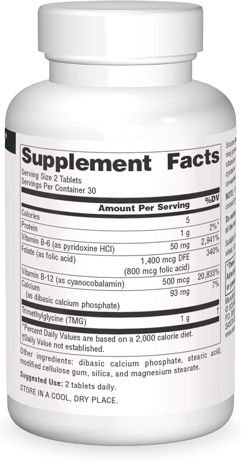 Source Naturals Homocisteína Defensa, 60 Tabletas