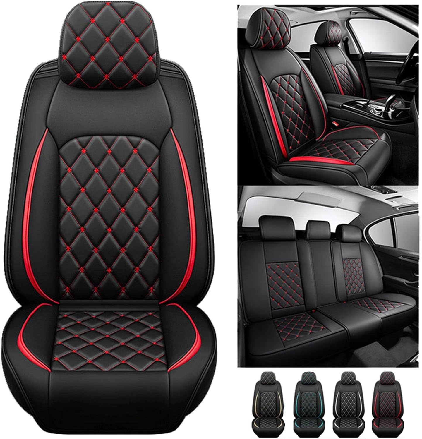 Funda impermeable para asiento de automóvil compatible con Mazda Mazda2, Mazda3, Mazda5, Mazda6, piel sintética, cubierta personalizada de 5