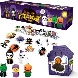Juguetes de aprendizaje para niños de 1, 2, 3, 4 años, 5 marionetas de dedo de Halloween y 5 graneros para niños, juego de motricidad fina, juguetes Juguetes de aprendizaje para niños de 1, 2, 3, 4 años, 5 marionetas de dedo de Halloween y 5 graneros para niños, juego de motricidad fina, juguetes