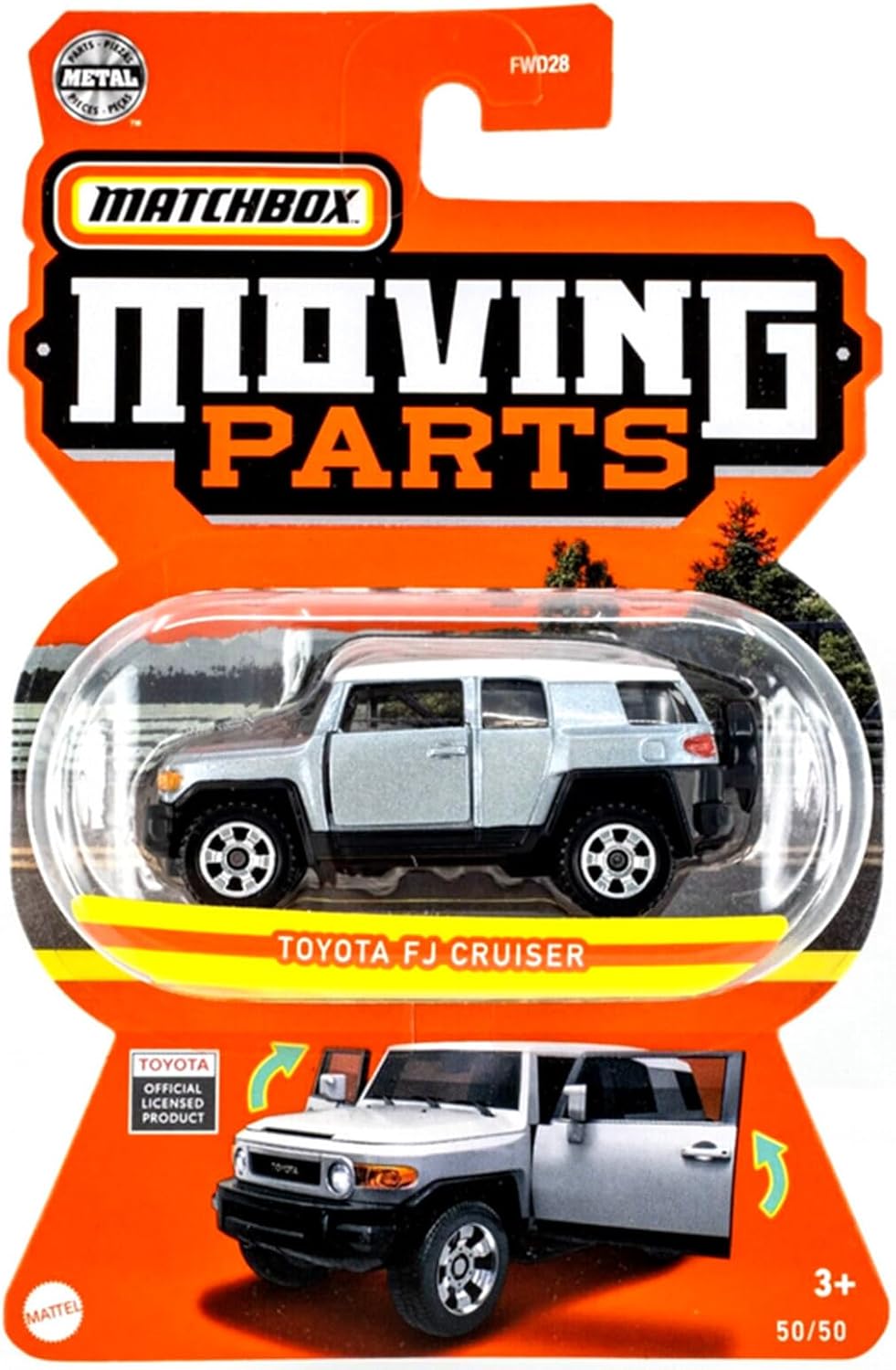 Matchbox Toyota FJ Cruiser 2022 – Piezas móviles a escala 164 coleccionable de metal fundido a presión modelo #50