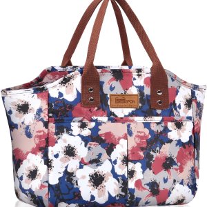 HOMESPON – Lonchera moderna, térmica para caliente y frío, reutilizable, con bolsillos, para mujeres y hombres, para el trabajo, para ir de compras HOMESPON – Lonchera moderna, térmica para caliente y frío, reutilizable, con bolsillos, para mujeres y hombres, para el trabajo, para ir de compras