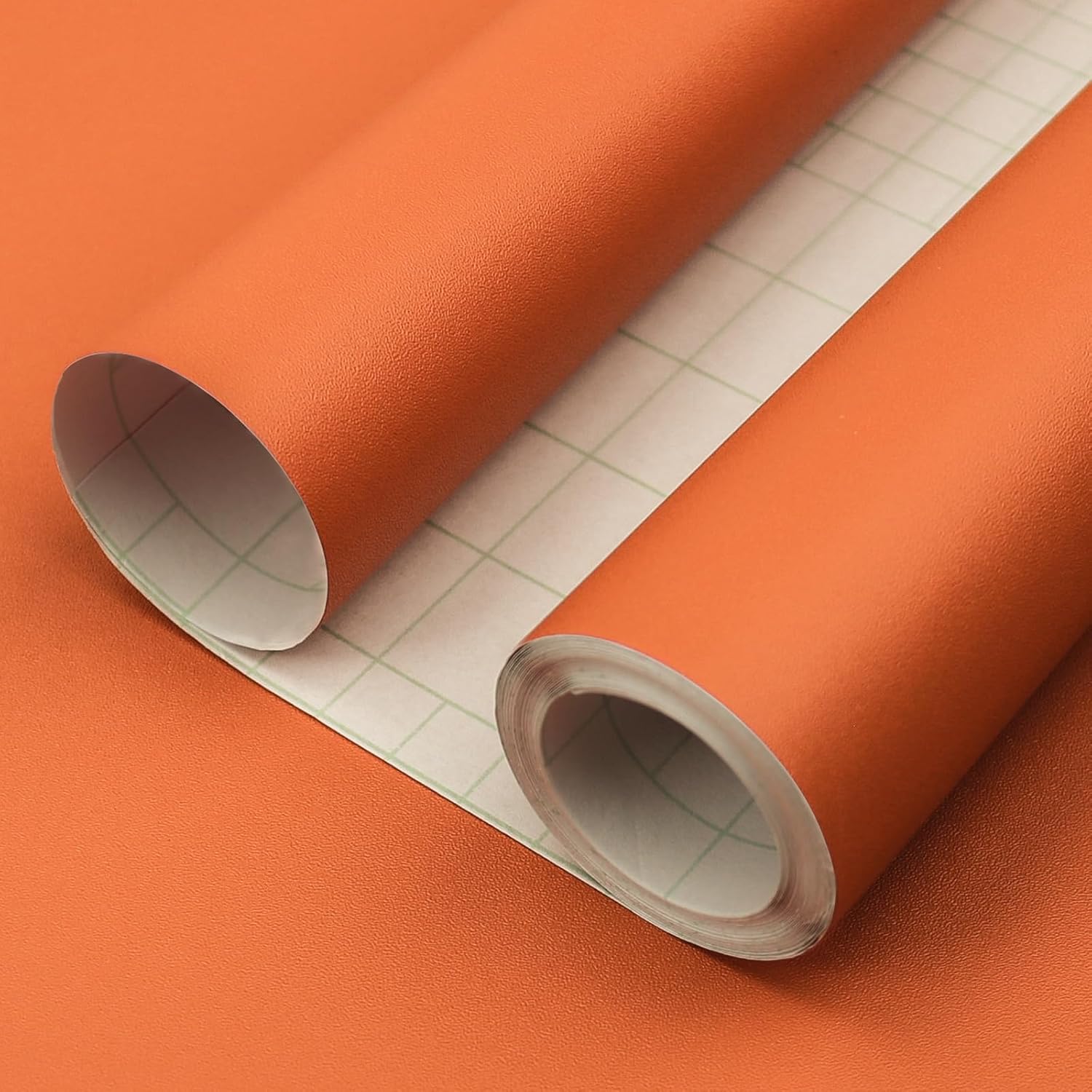 Papel tapiz naranja para despegar y pegar, 15.7 x 748 pulgadas, papel tapiz apto para inquilinos, papel de pared extraíble de PVC de vinilo,