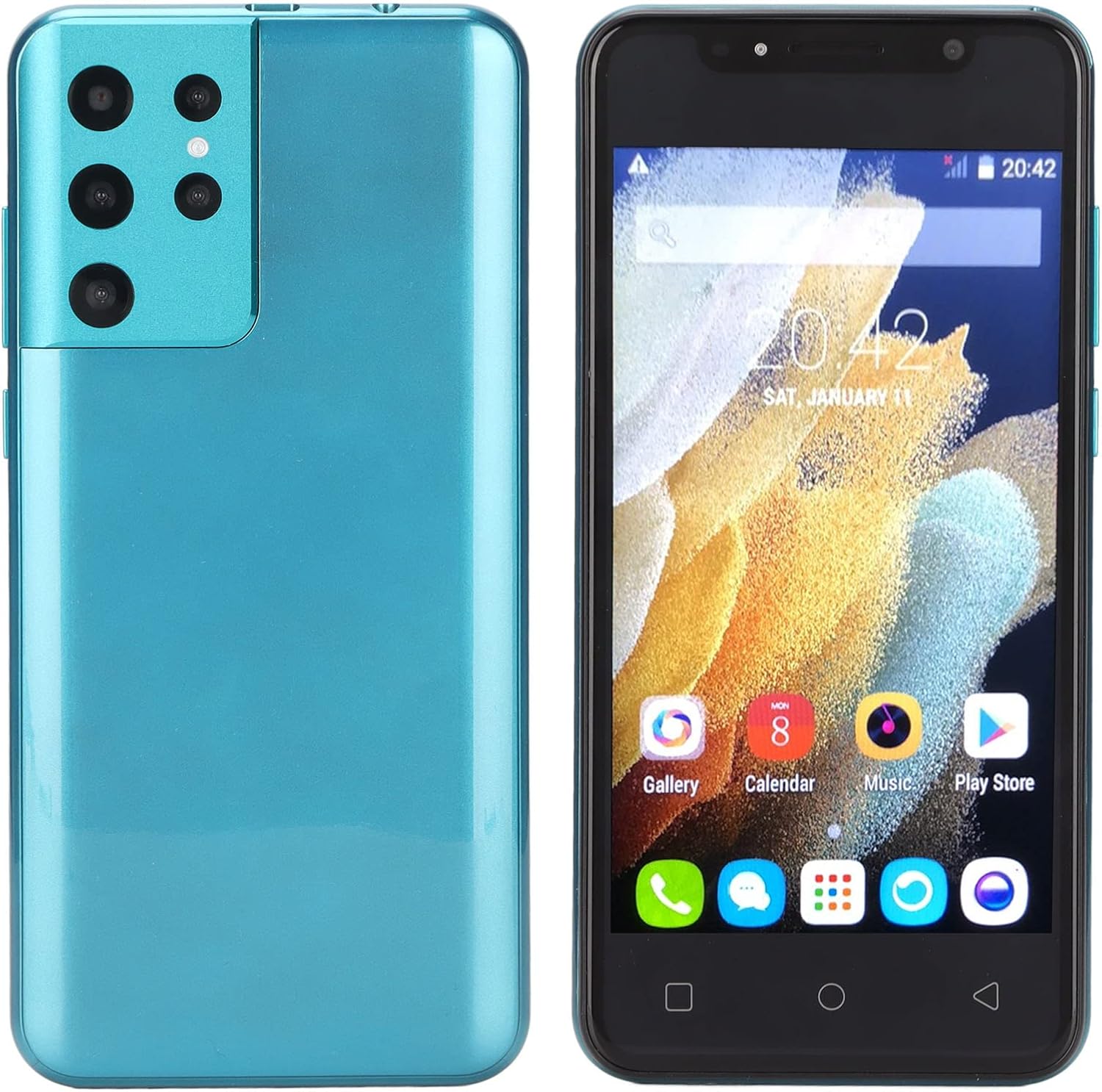 ciciglow S21 Ultra Smartphone, teléfono celular desbloqueado HD de 6.1 pulgadas, doble tarjeta de espera, 1 GB de RAM 8 GB ROM, batería de 2000 mAh