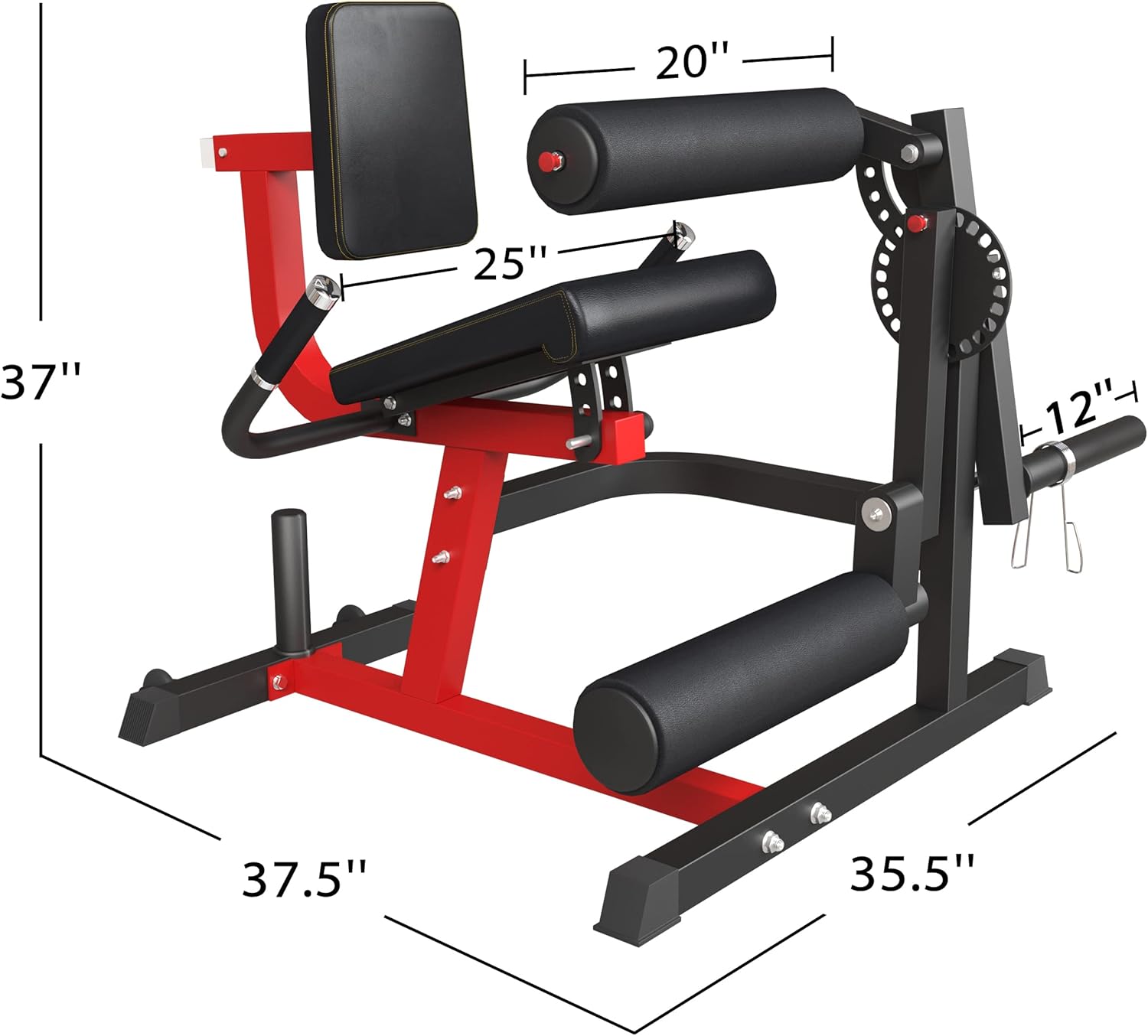 GMWD Máquina de extensión de piernas y rizo, máquina especial de piernas para la parte inferior del cuerpo, banco de ejercicio de piernas ajustable