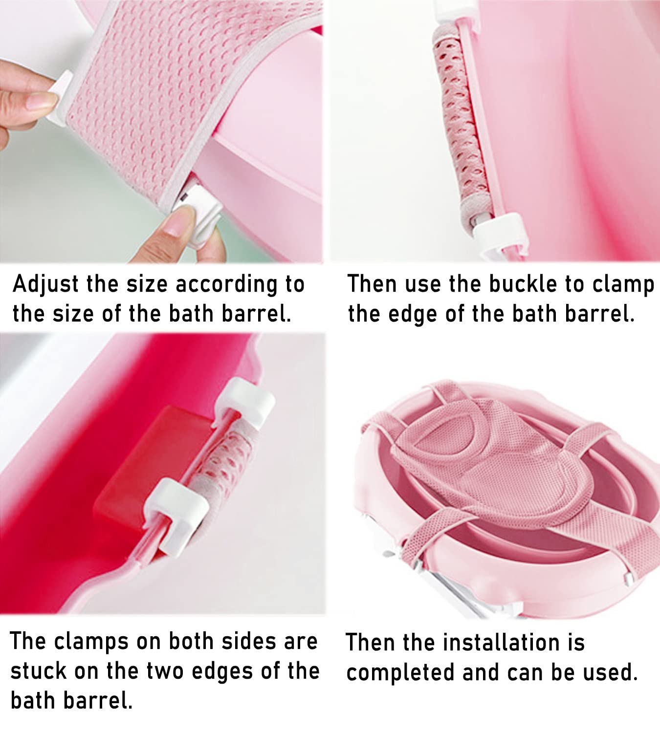 Red de soporte para asiento de baño para bebé, almohadilla suave para reposacabezas de bebé, transpirable, para recién nacidos, para bañera y ducha,
