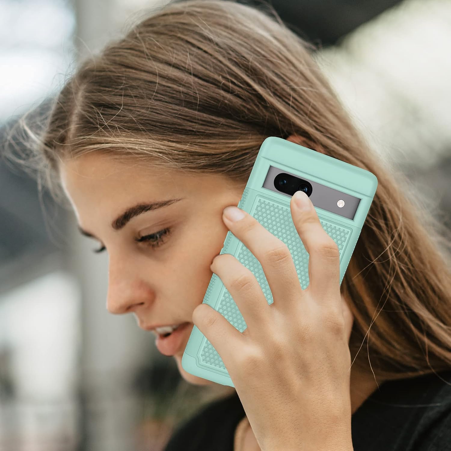 FNTCASE Funda para Google Pixel 7a funda protectora de doble capa resistente para teléfono celular, resistente a prueba de golpes, con parte trasera