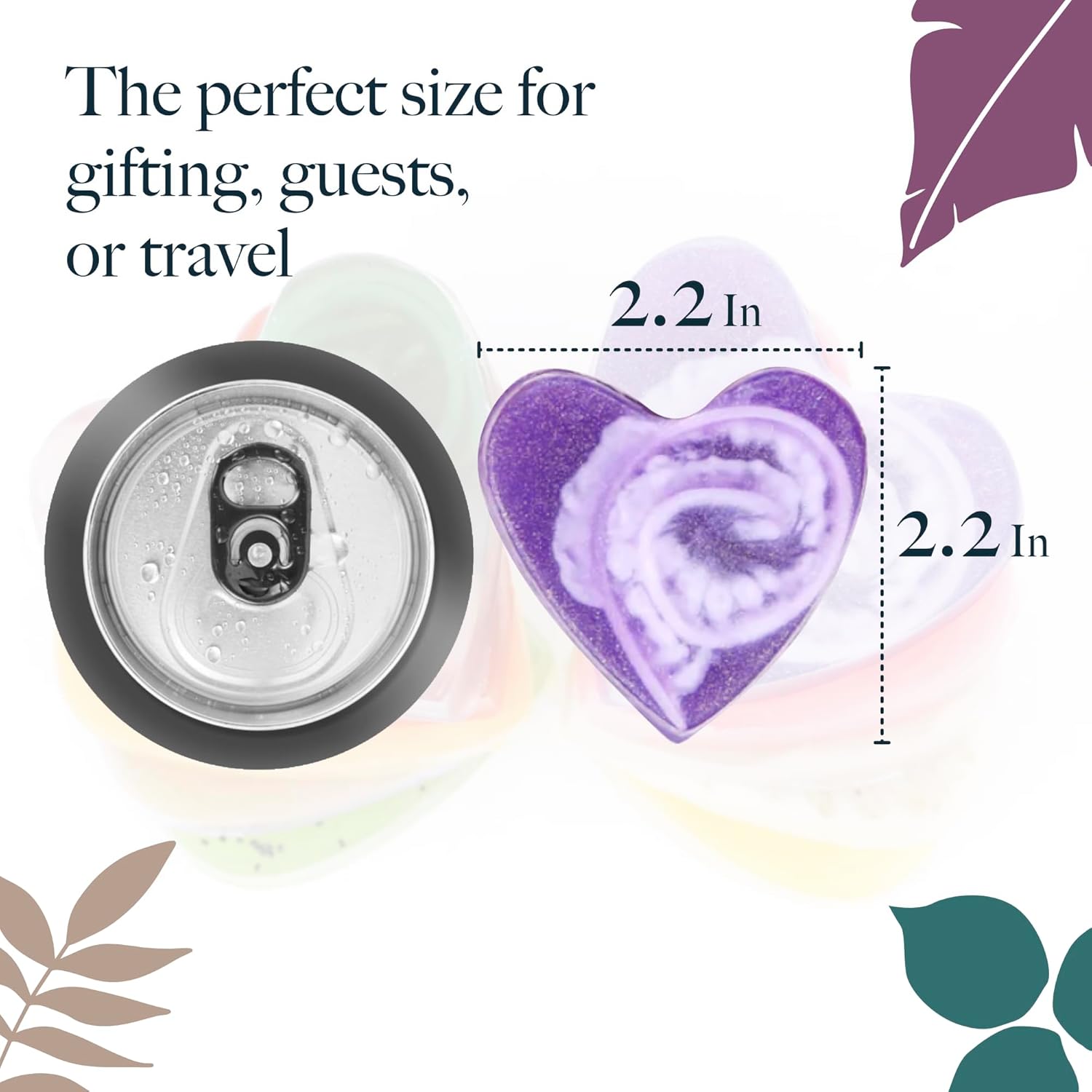 Saavy Naturals Juego de jabón en forma de corazón, barra de jabón natural orgánica perfumada, gel de baño y barra de jabón vegana natural, barra de