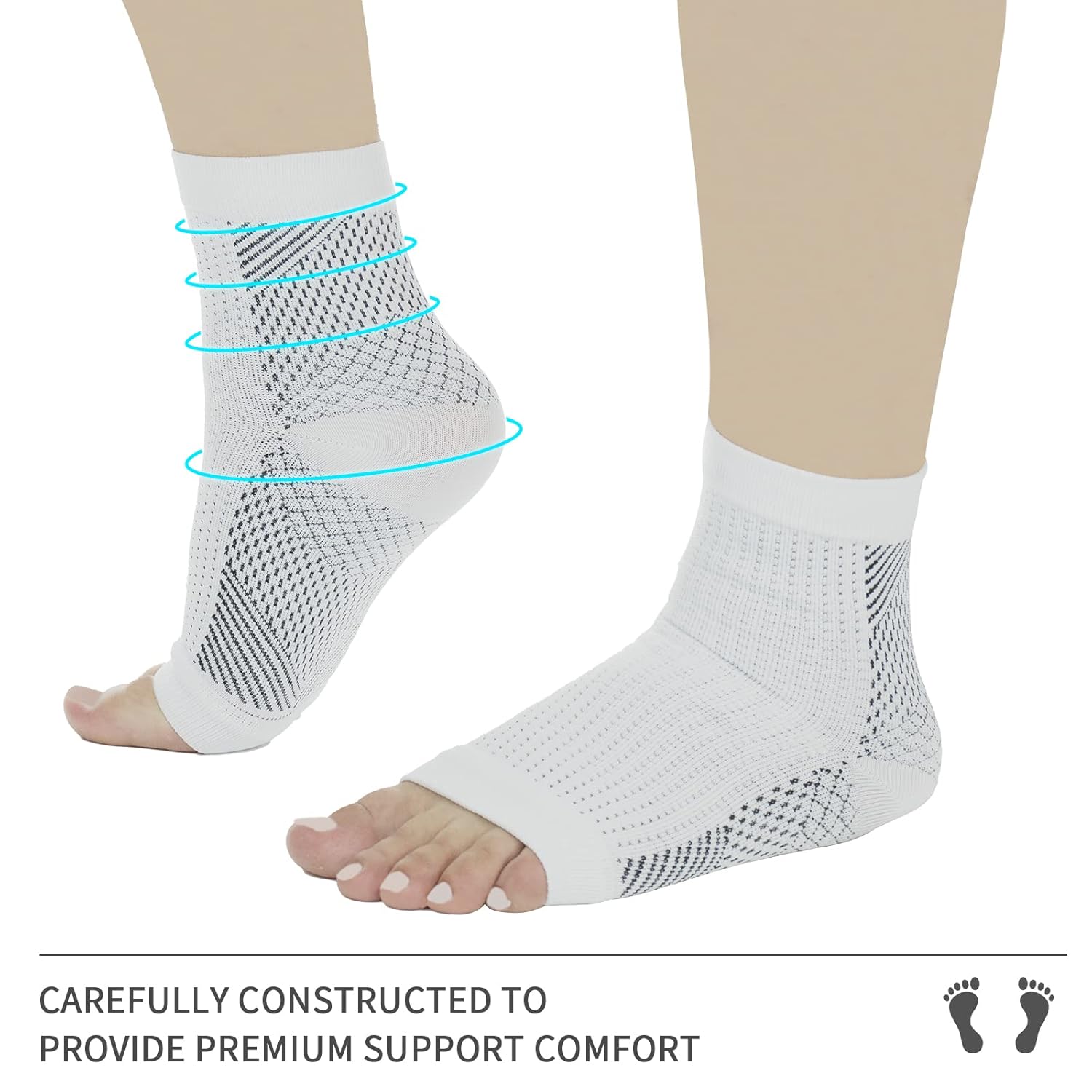 Candyhouse 3 calcetines de neuropatía de compresión de tobillo para mujeres u hombres, soporte de tobillo para hinchazón, fascitis plantar,