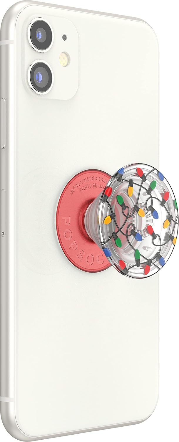 PopSockets Agarre para teléfono con soporte expandible, Holiday PopGrip – Corgi Christmas