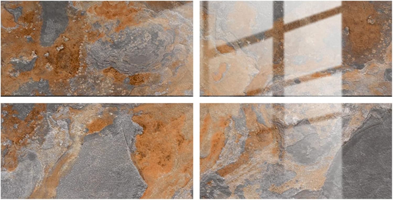 4 hojas autoadhesivas de azulejos de mosaico de metal autoadhesivos para salpicaduras de cocina y baño