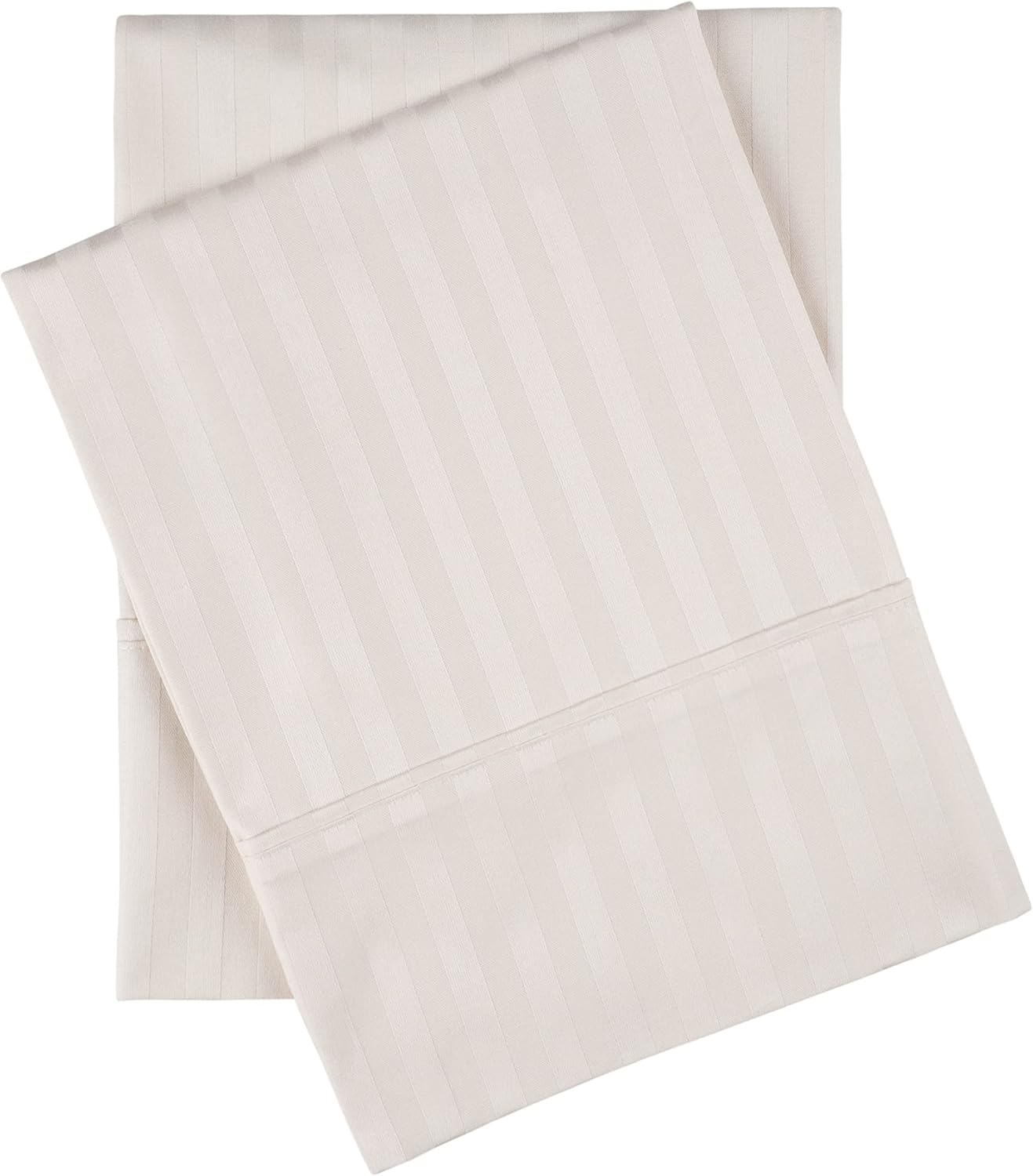 Superior Algodón egipcio de 400 hilos, paquete de 2, tejido de satén a rayas extrasuave, para habitación de huéspedes, fundas de almohada estéticas