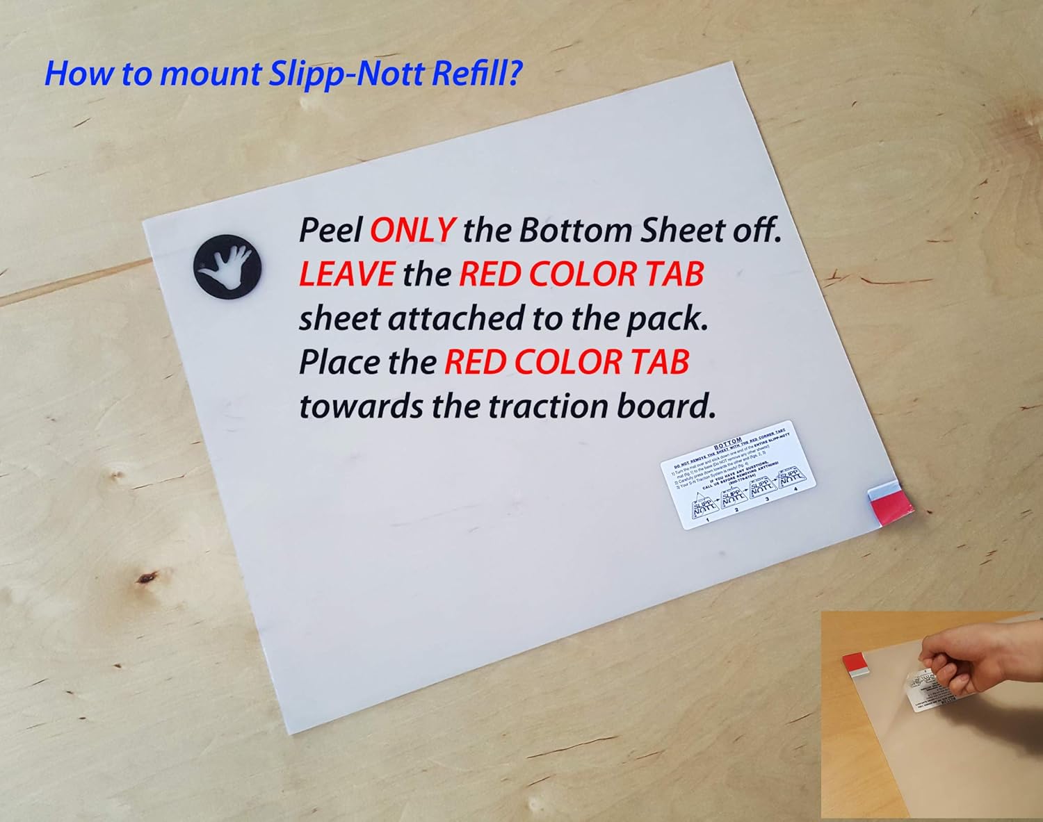 Slipp-Nott Alfombrilla adhesiva pequeña de repuesto de 30 hojas de repuesto de 15 x 18 pulgadas, ajuste universal para todas las marcas, tablas de