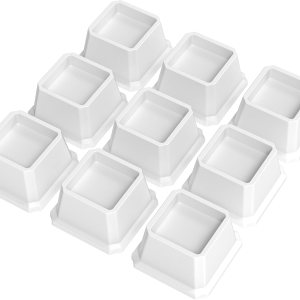 Whynonap Juego de 9 elevadores de cama de 2 pulgadas, elevadores de cama resistentes para marco de cama, paquete de 9 elevadores de hasta 2000 Whynonap Juego de 9 elevadores de cama de 2 pulgadas, elevadores de cama resistentes para marco de cama, paquete de 9 elevadores de hasta 2000