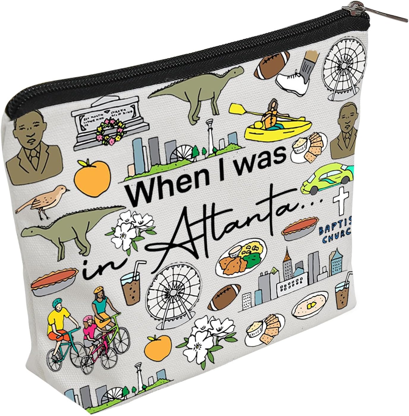 Bolsa de maquillaje de viaje de Atlanta Atlanta regalo de vacaciones ATL despedida de soltera regalo Atlanta Georgia regalo de viaje Atlanta