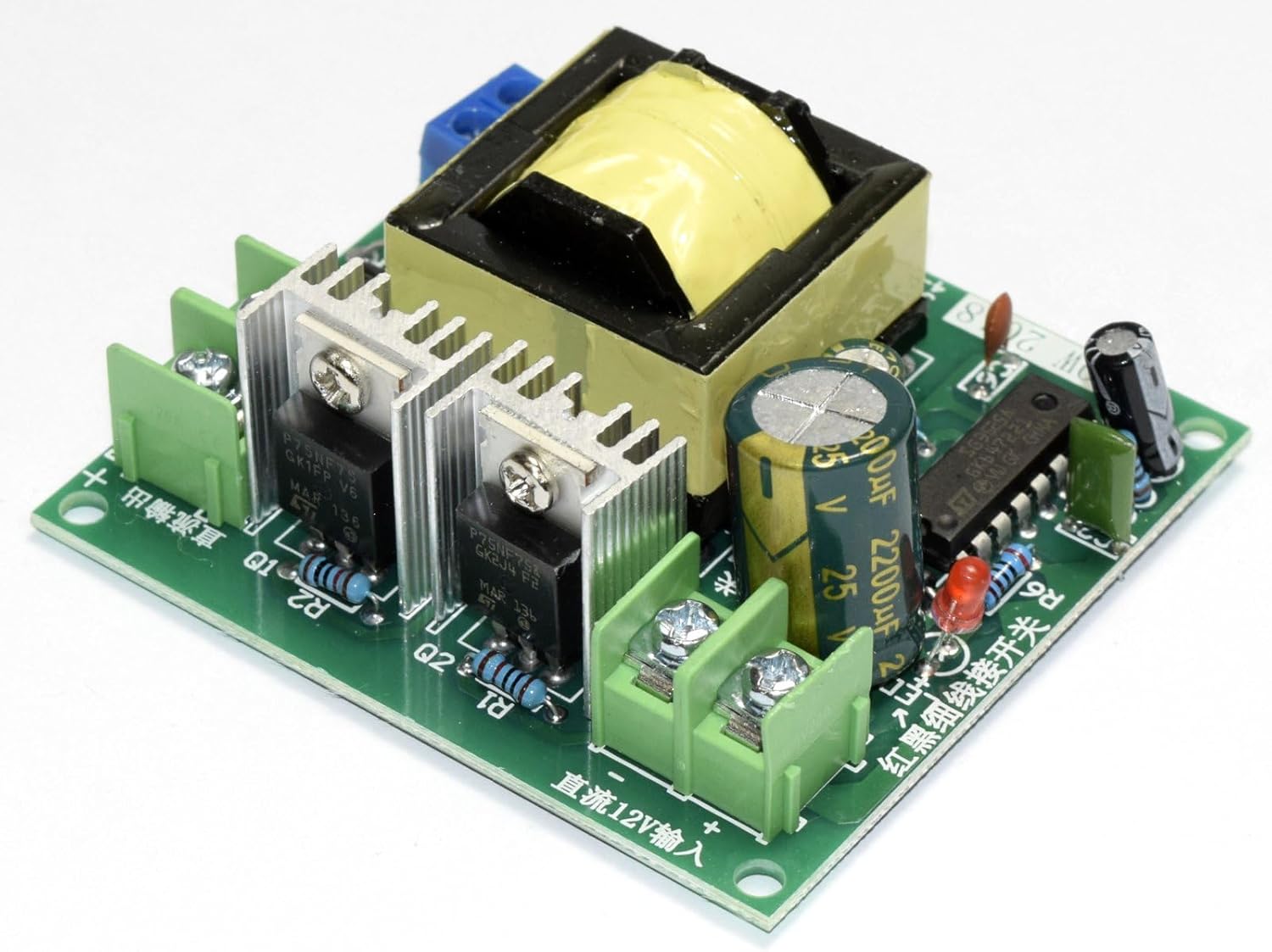 Inversor DC-AC 12V DC a 110-280V AC o DC para cargas resistivas