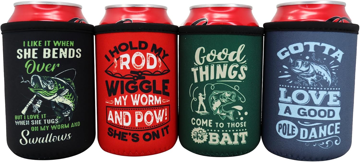 Divertidos Coozies de pesca para hombres, regalos esenciales de pesca para hombres, regalos divertidos para papá para pescadores que lo tienen todo