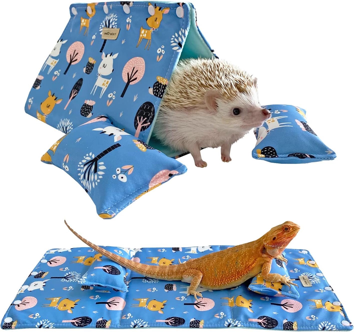 Túnel de cama de dragón barbudo multifunción hecho a mano, suave y pequeño, para reptiles de animales pequeños, cueva para lagarto, leopardo, gecko,