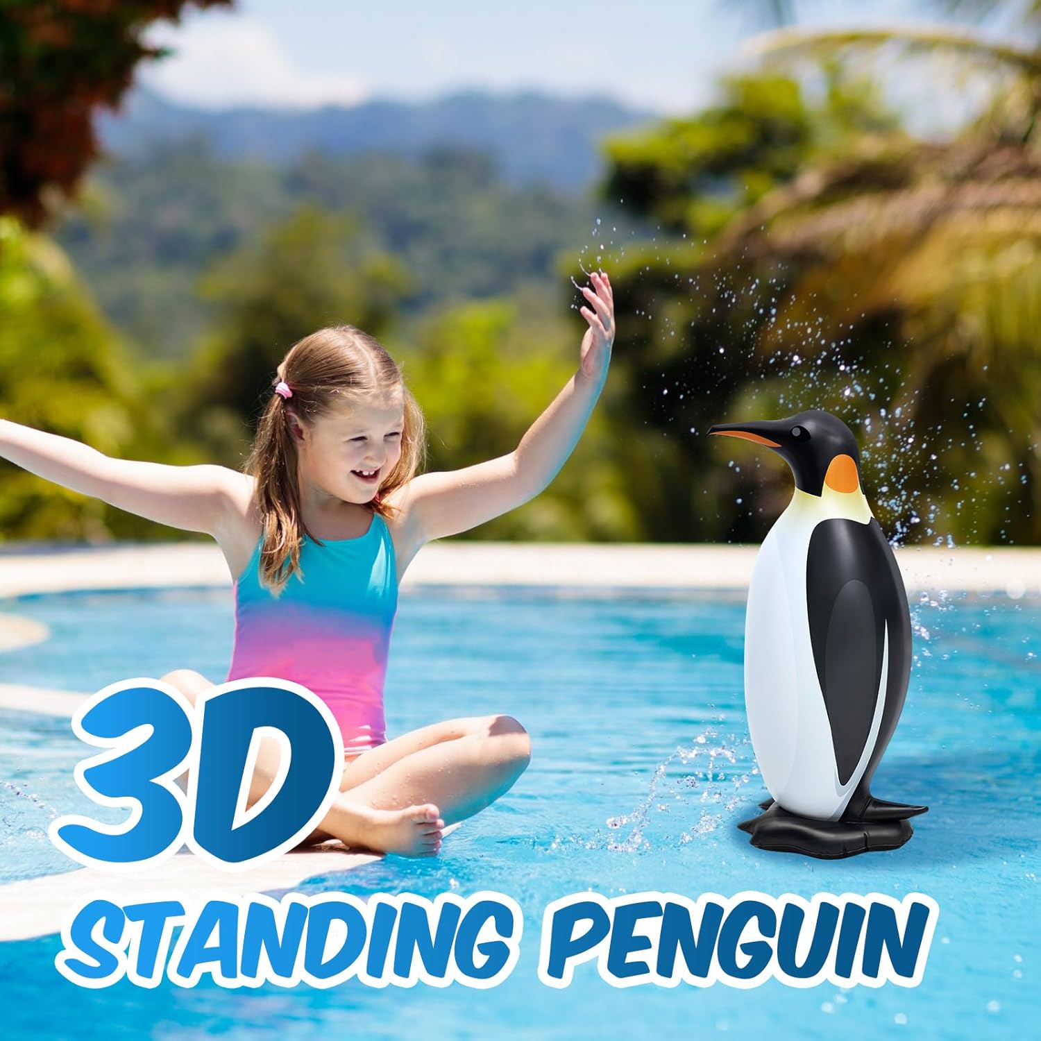 12 pingüinos inflables de 1.67 pies para decoración de interiores, pingüinos inflables para piscina, pingüinos, fiestas, acuarios, decoración