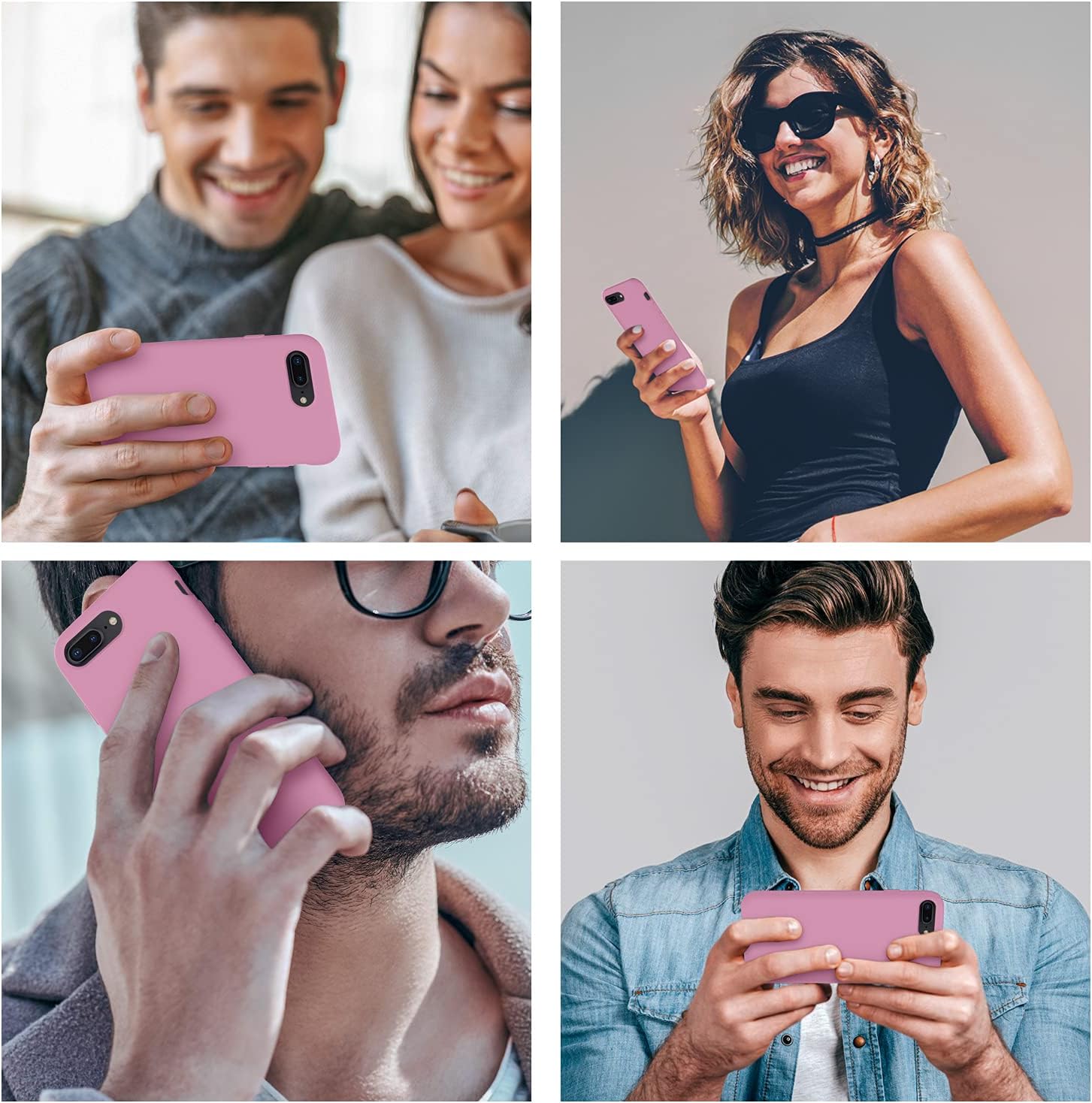 Funda Cordking de silicona para iPhone 8 Plus y iPhone 7 Plus, ultra delgada, a prueba de golpes, con forro de microfibra suave anti rayones, 5.5