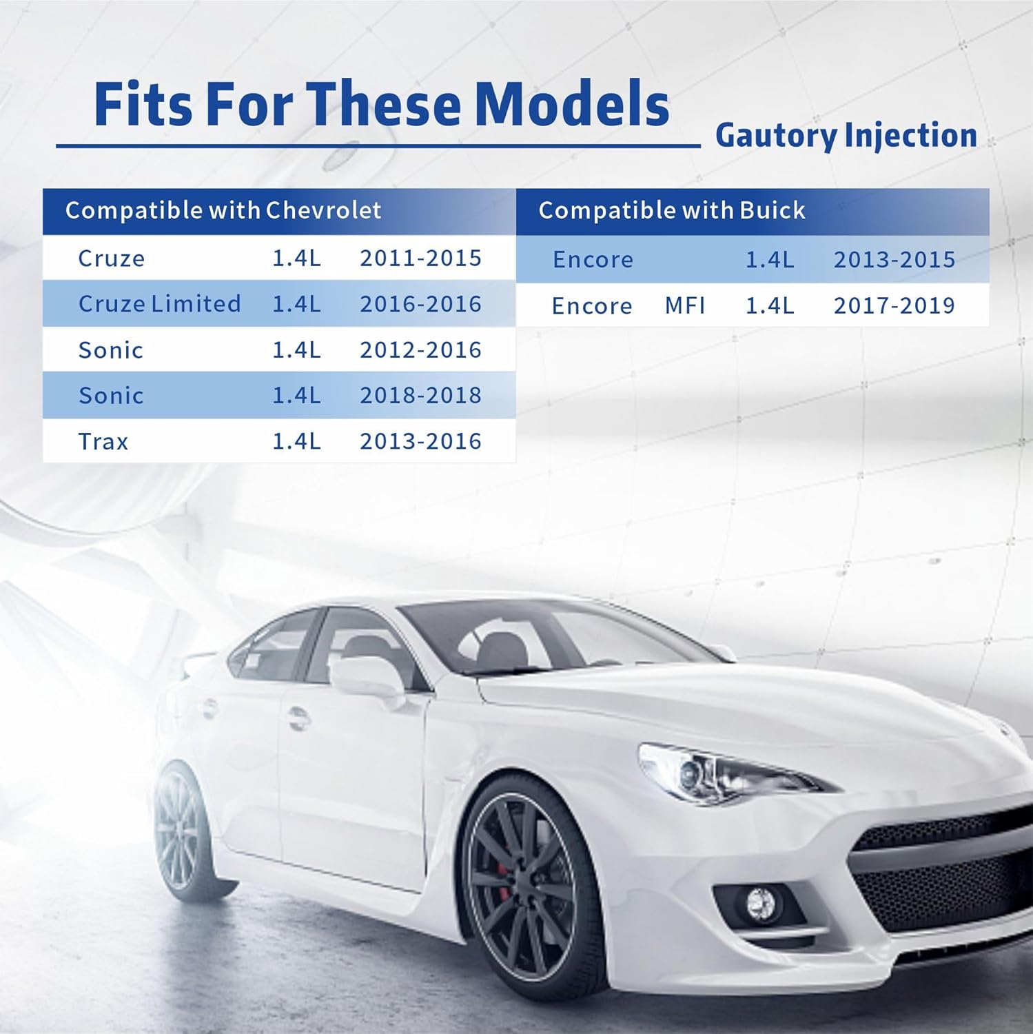 0280158205 Boquilla de inyector de combustible compatible con Chevy Cruze Eco LT LTZ 2011-2015 Buick Encore 2013-2021 Chevy Sonic 2012-2020 Chevy