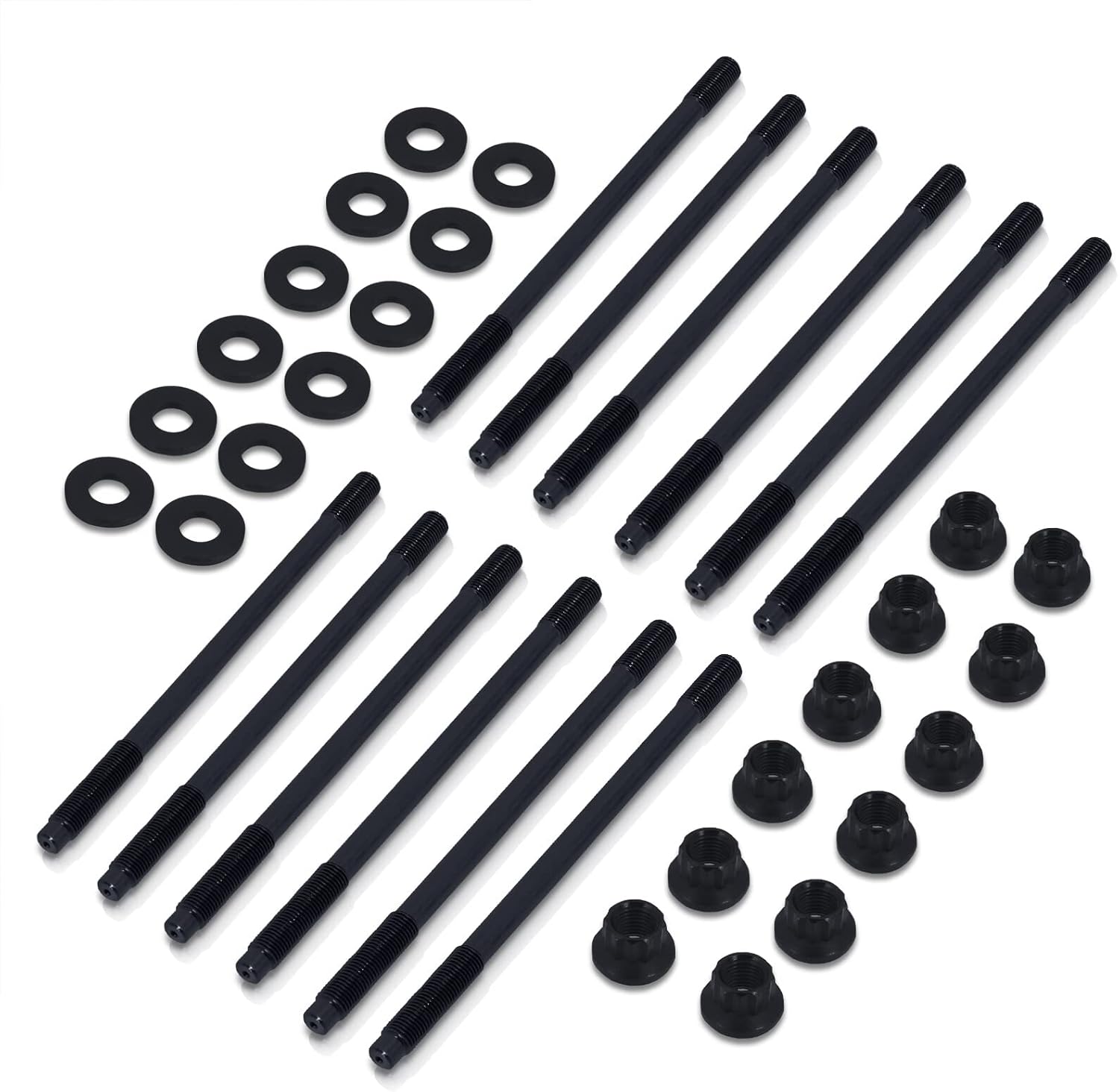 AJP Distribuidores Reemplazo JDM Performance Upgrade 12 piezas Kit de tuerca de perno de cabeza de cilindro para Impreza WRX STI Baja Legacy