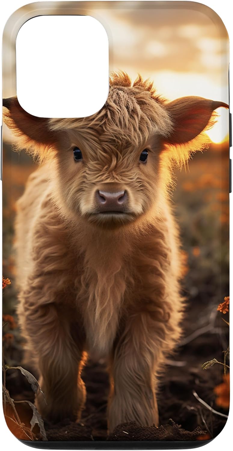 Funda para iPhone 13 Highland Cow