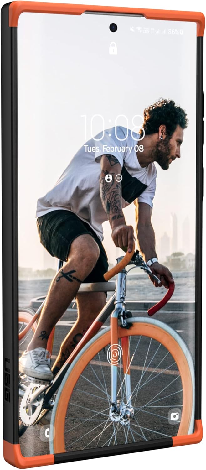 URBAN ARMOR GEAR UAG – Funda protectora para Samsung Galaxy S22 Ultra, ultrafina, absorbente de golpes, color negro, pantalla de 6.8 pulgadas