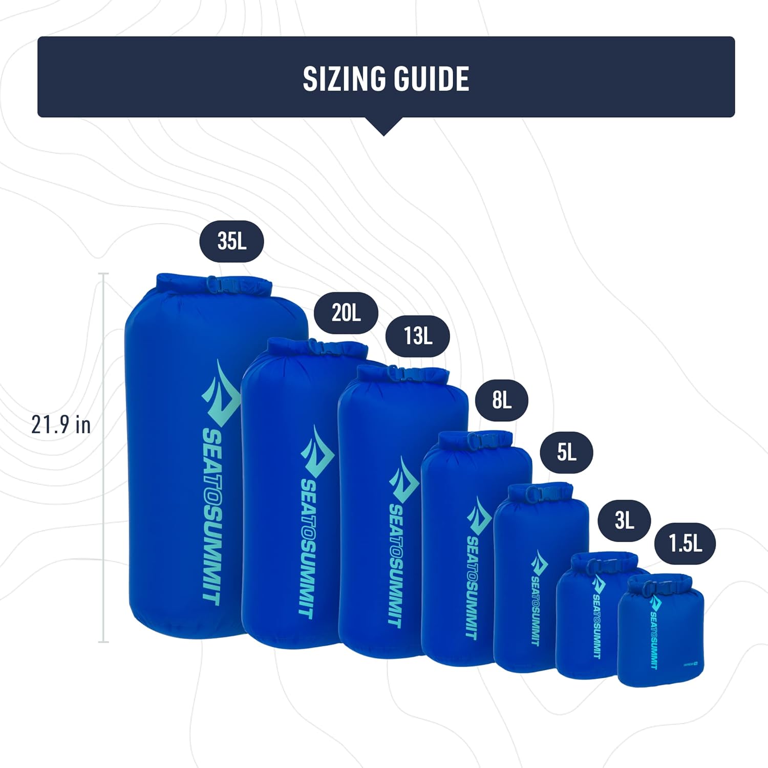 Sea to Summit Bolsa seca ligera, almacenamiento en seco multiusos