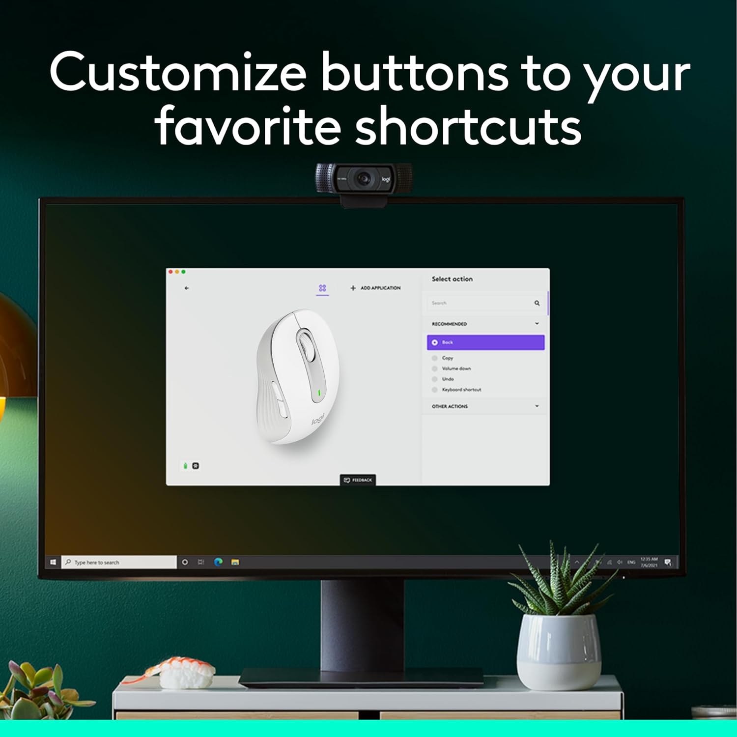 Logitech Signature M650 L – Mouse inalámbrico de tamaño completo, para manos de gran tamaño, batería de 2 años, clics silenciosos, botones laterales