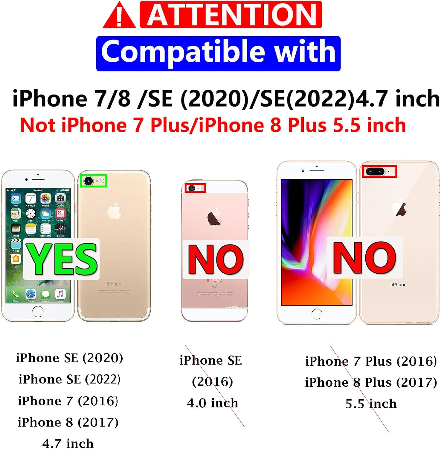 Funda para iPhone SE 20222020SE3iPhone 78 con protector de pantalla, prueba de caídas de grado militar, resistente, resistente, a prueba de golpes,