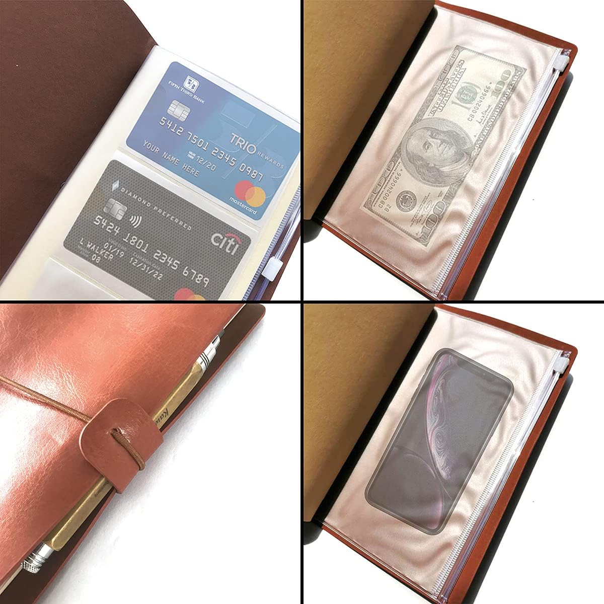 Cuaderno de cuero con definición de mentalidad inspiradora de mujeres y hombres, diario de viaje motivacional de cuero en relieve