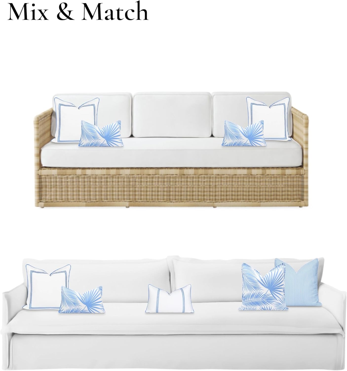 Hofdeco Premium Coastal Patio – Funda de almohada lumbar para interiores y exteriores, 12 x 20 pulgadas, repelente al agua para patio trasero, sofá,