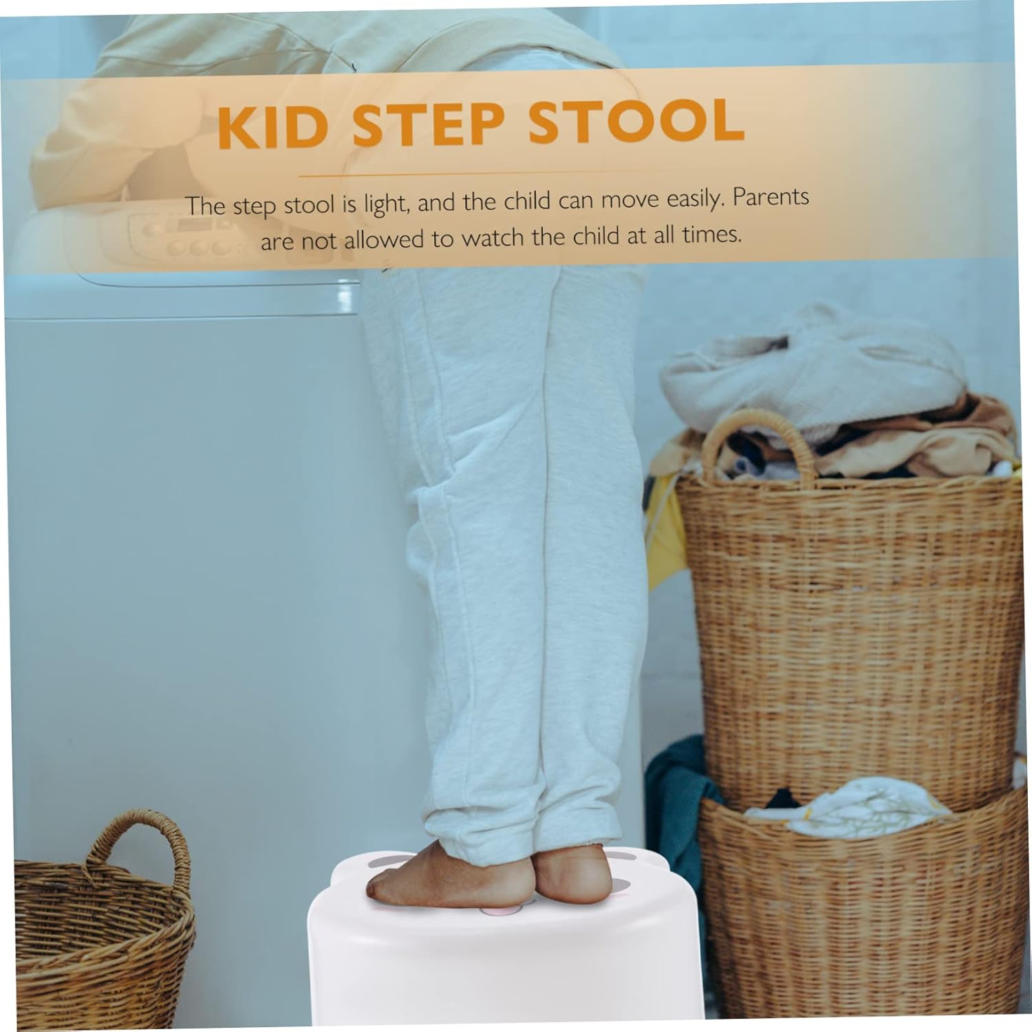 Taburete de plástico de dibujos animados de 3 piezas para niños pequeños, taburete para adultos, silla para seguridad de bebé, taburete auxiliar