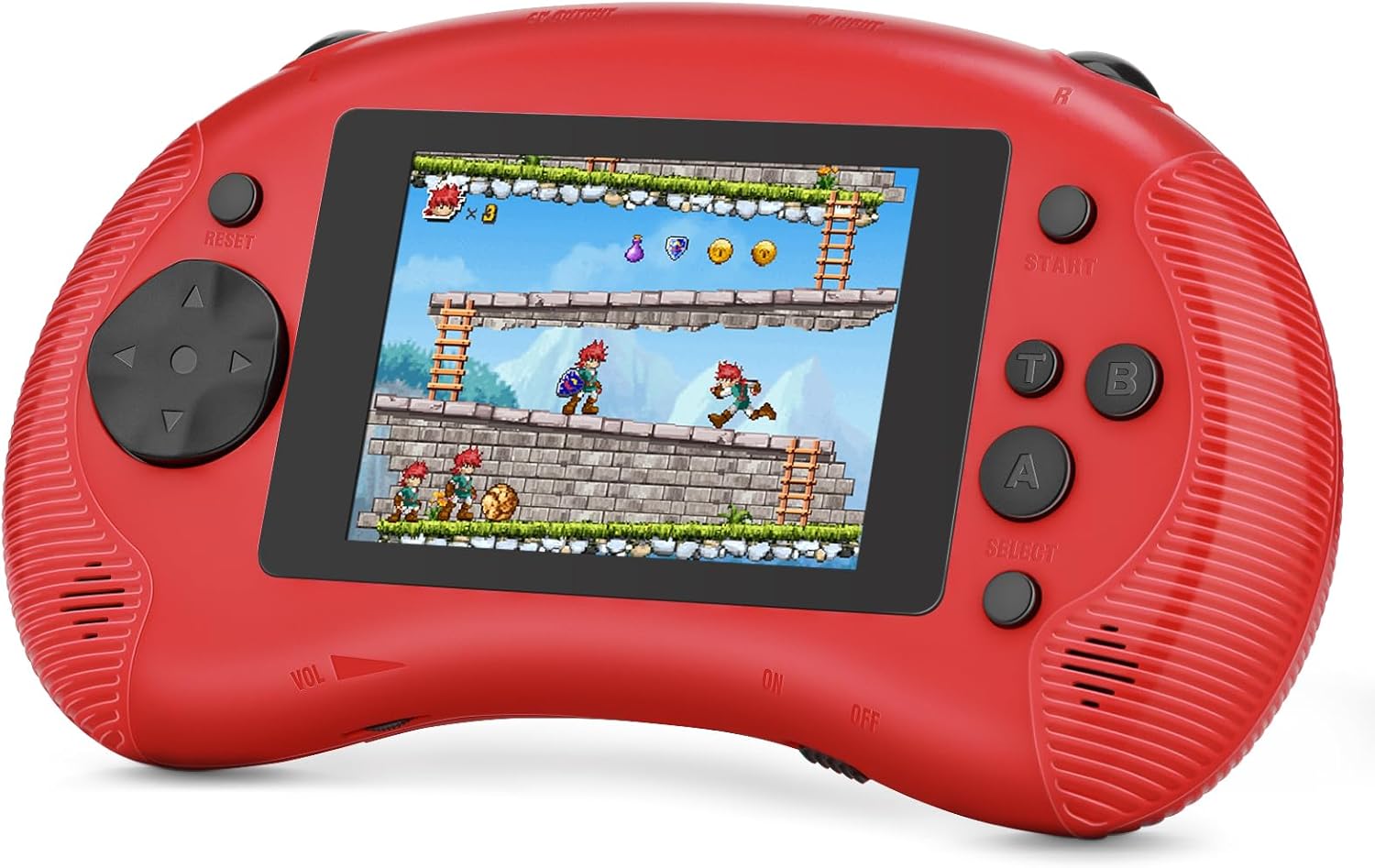 Juegos portátiles de mano para niños, juego de pantalla de 3.2 pulgadas, salida de TV, sistema de reproductor de juegos con vibración arcade,