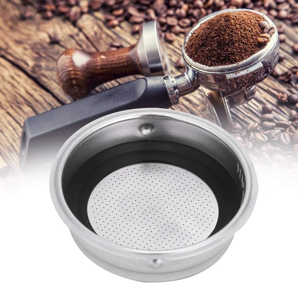 Colador de cesta de café, cesta de filtro de acero inoxidable, cesta portafiltro de repuesto para máquinas de oficina en casa, portafiltro (porción