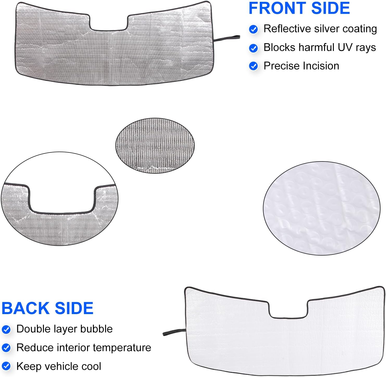 Parasol para parabrisas compatible con Toyota TundraSequoia 2022+, parasol plegable para ventana delantera, viseras de protección solar automática