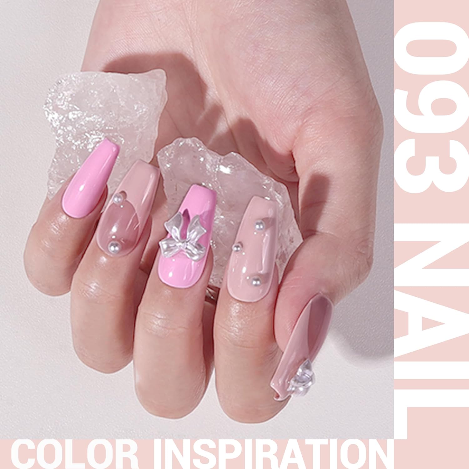 MelodySusie Esmalte de uñas de gel grueso, 0.5 onzas líquidas, color rosa nude, para remojar UV LED, divertido esmalte de gel de conejo, regalo para