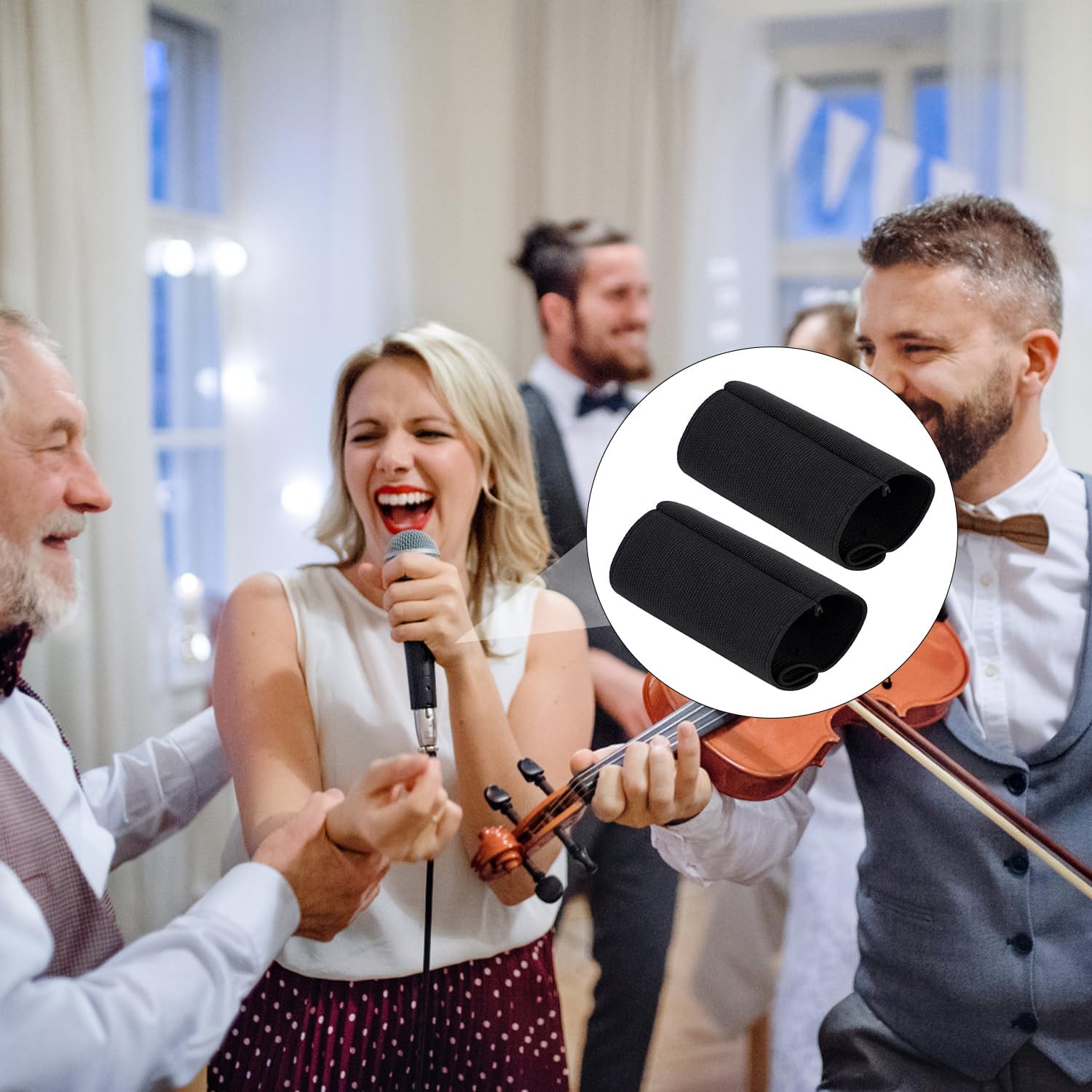 2 fundas elásticas para micrófono de mano, funda de micrófono negra para Sony TX650TX660, protector de micrófono para accesorios de micrófono