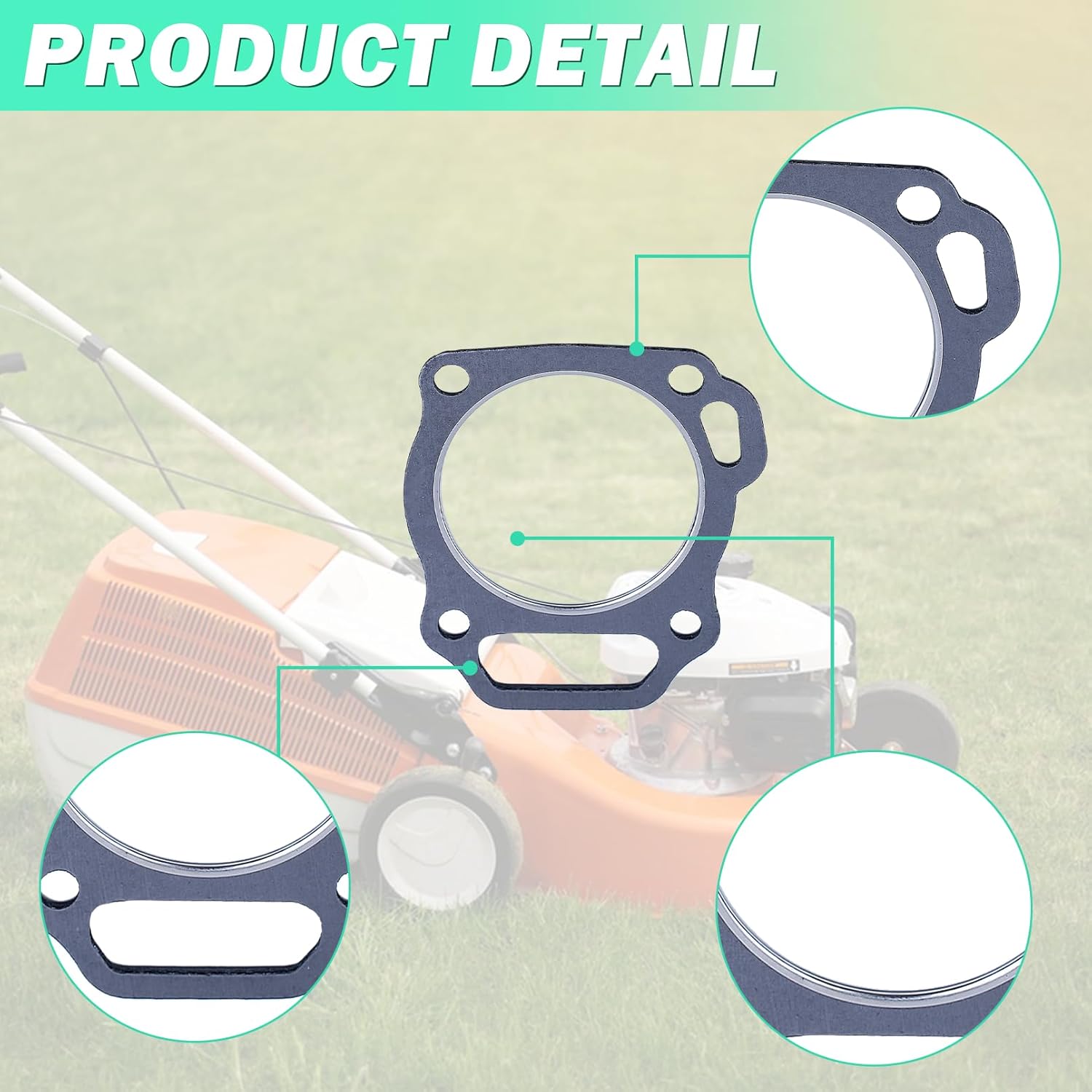 Adefol Motor Motor 4pcs Junta de culata para Hond GX390 13HP GX 390 12251-ZF6-W00 Piezas de repuesto para cortacésped