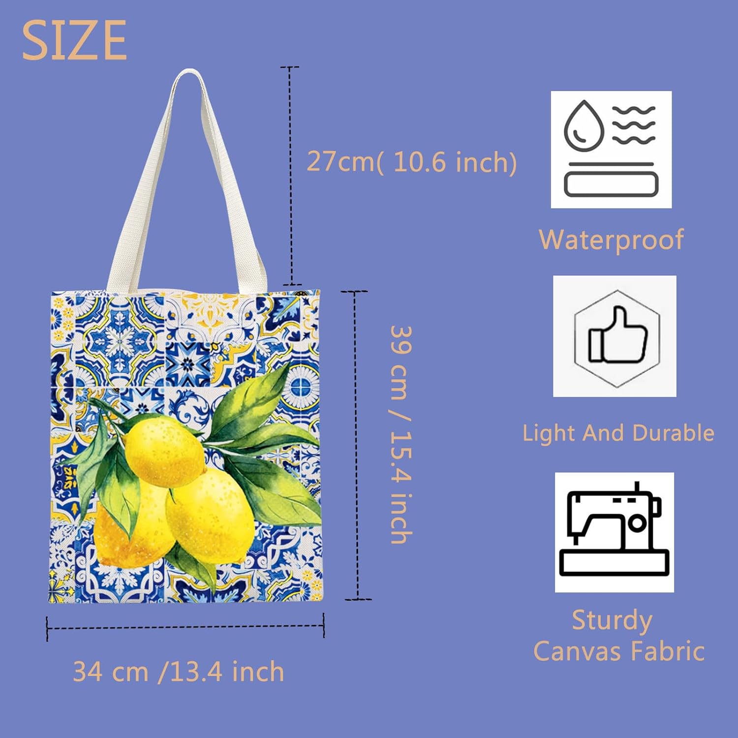 Islas Italianas Regalo Positano Delicioso Limones Italianos Fresco Tote Bag Southern Italy Travel Shopping Bag