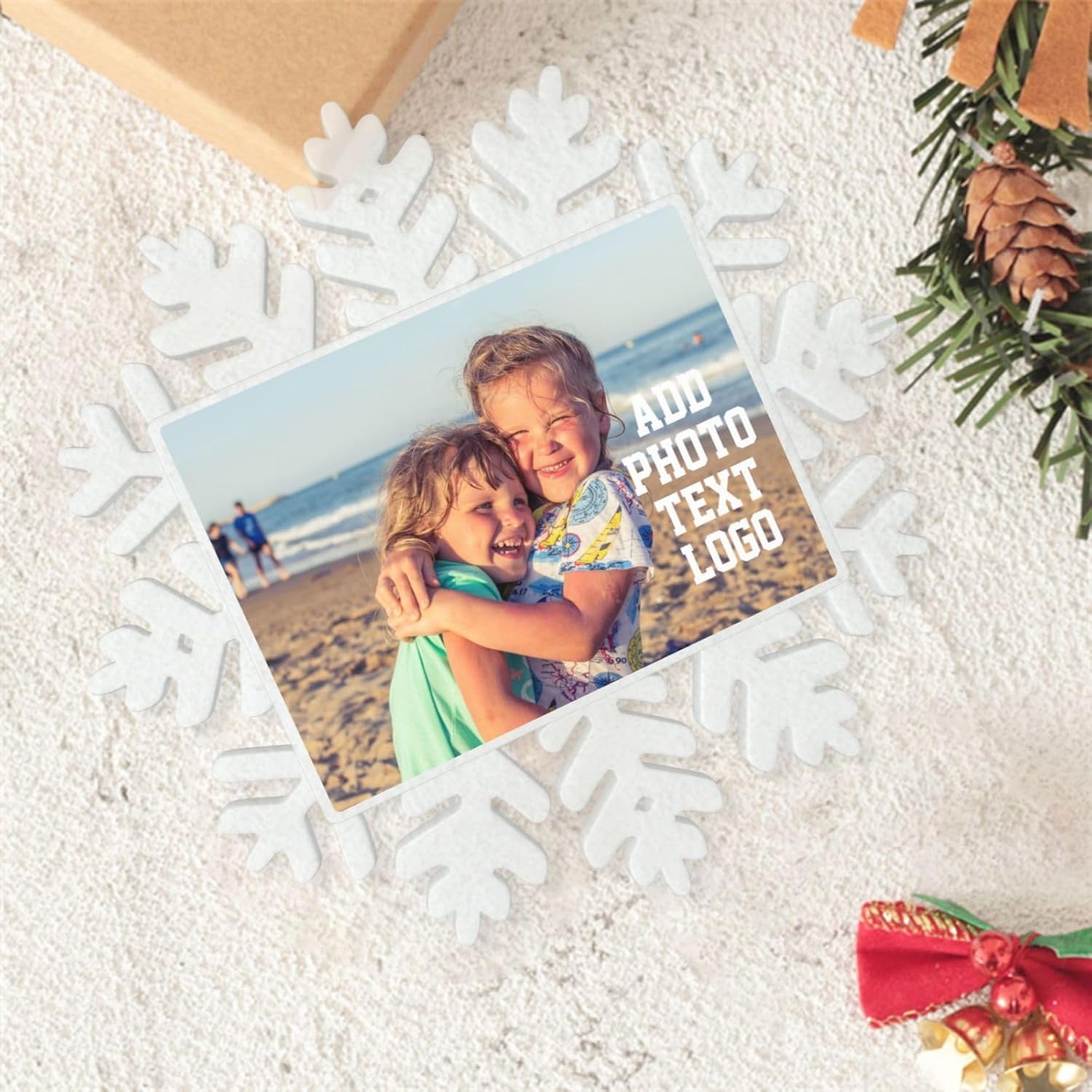 Adornos de Navidad personalizados 2023, adorno de Navidad con foto personalizada, decoración de árbol de Navidad personalizada, regalo para