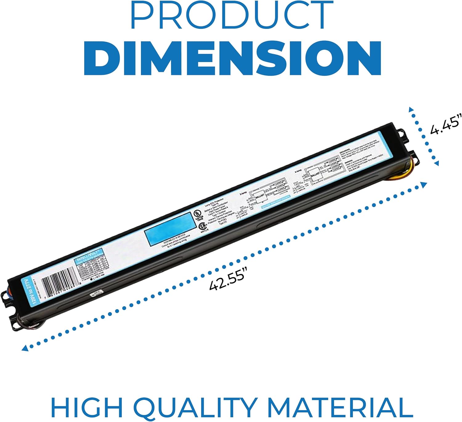 OHLECTRIC Repuesto para ICN-4S54-90C-2LS-G 4 lámparas  Balasto electrónico fluorescente T5  120-277 voltios  Inicio instantáneo  Balastos estándar y
