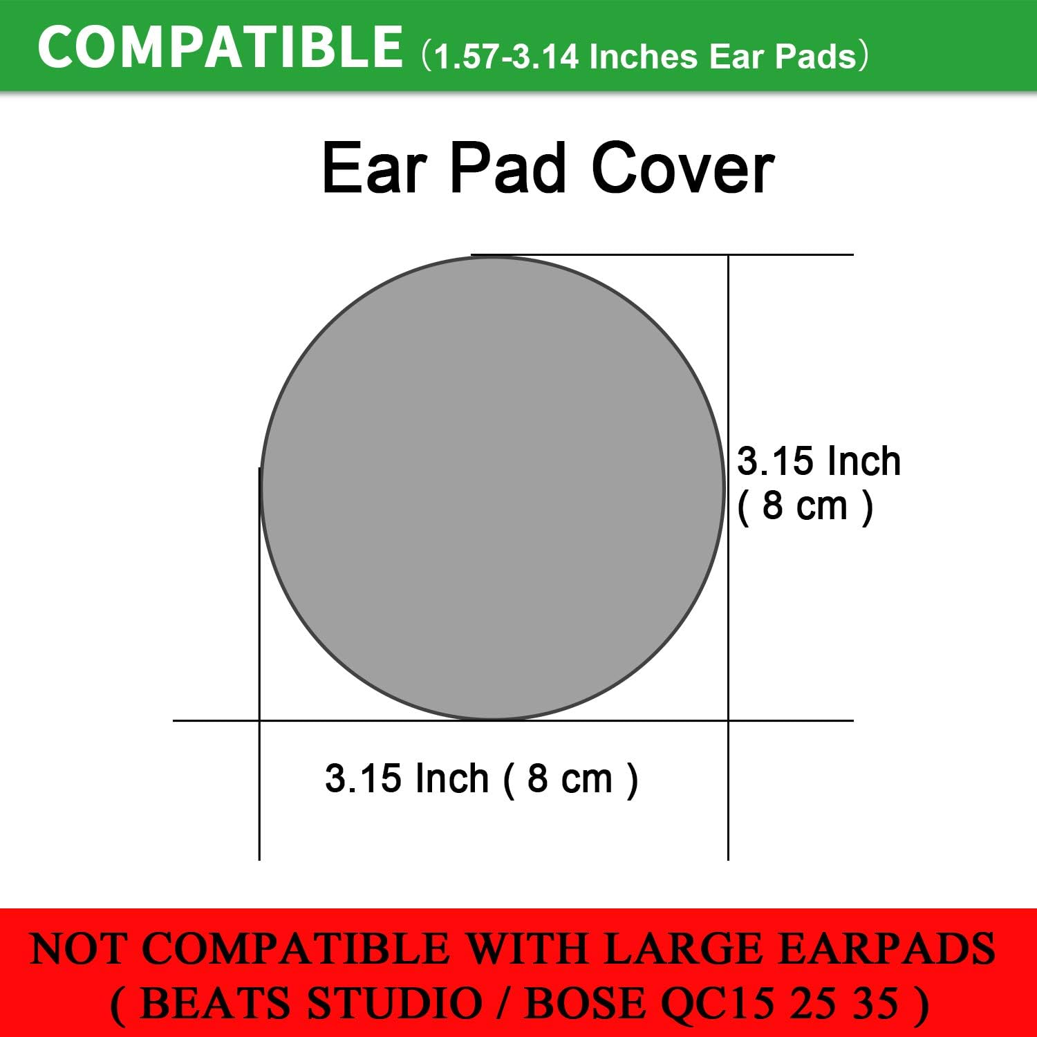 Protectores de tela flexible para auriculares con licra elástica y lavable para Beats Solo 32 inalámbricoscon cable y otros auriculares con