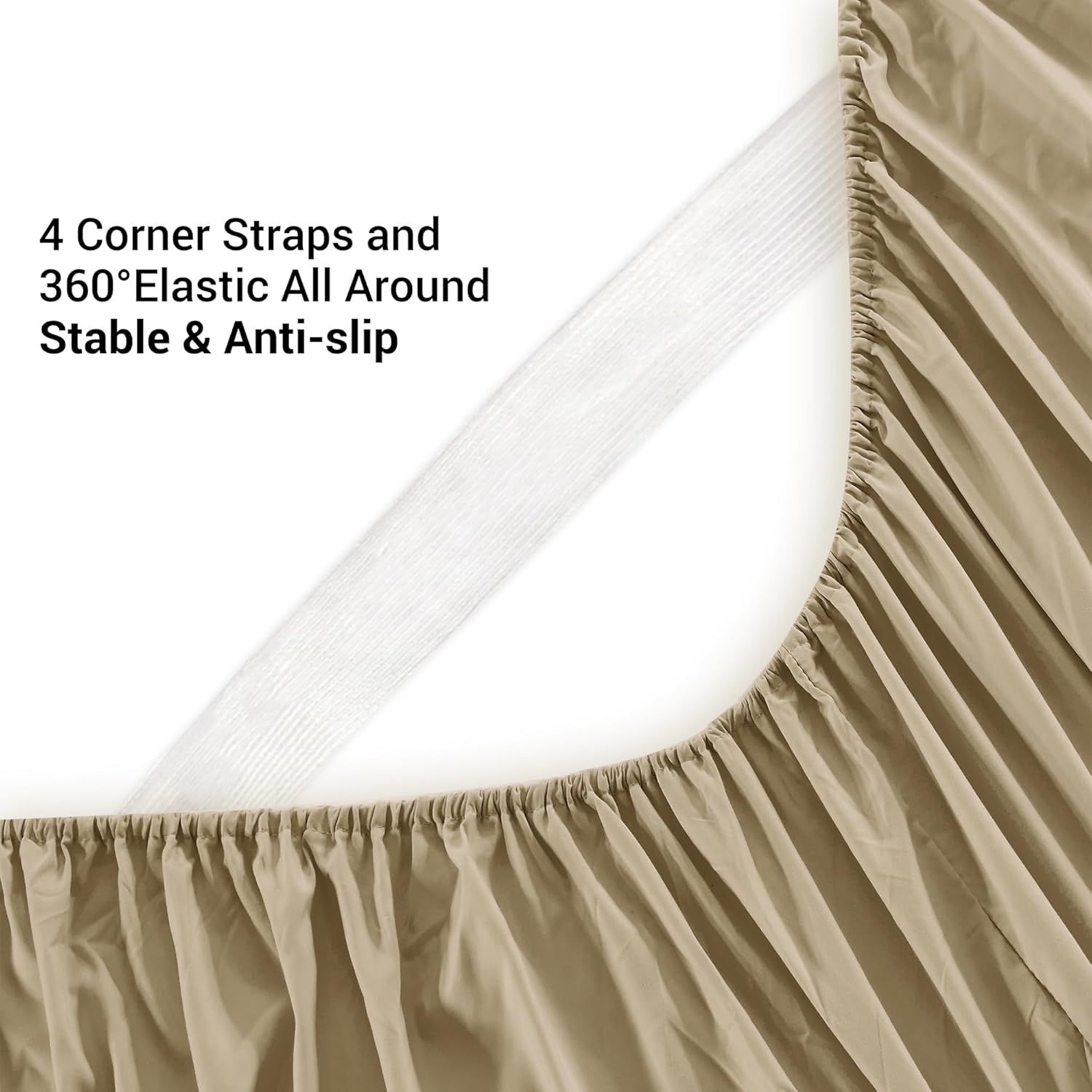 Viviland Juego de sábanas para cama matrimonial, 4 piezas de microfibra cepillada con bolsillo profundo, juego de sábanas encimeras y fundas de