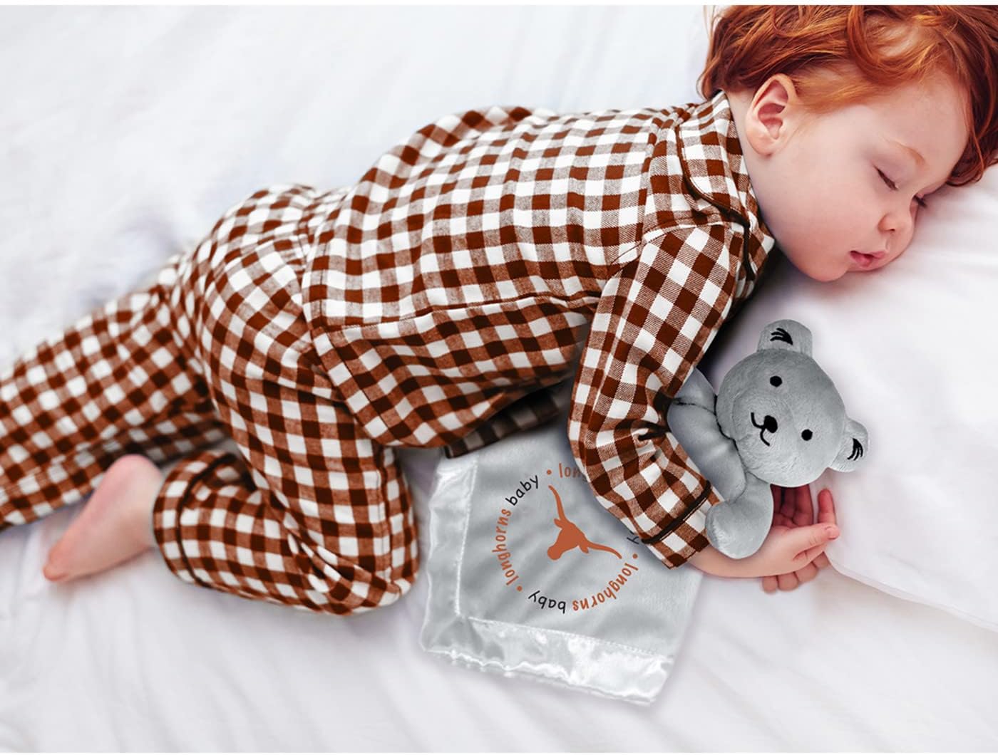 Oso de seguridad gris – NCAA Texas Longhorns – Con licencia oficial Snuggle Buddy