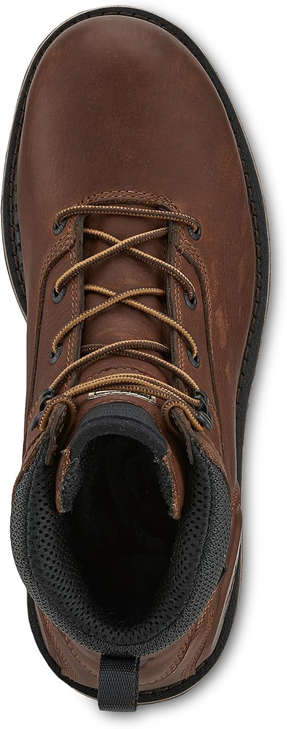 Irish Setter, Edgerton, Botas de trabajo, para hombre, 6 pulgadas, impermeables, punta suave, color marrón