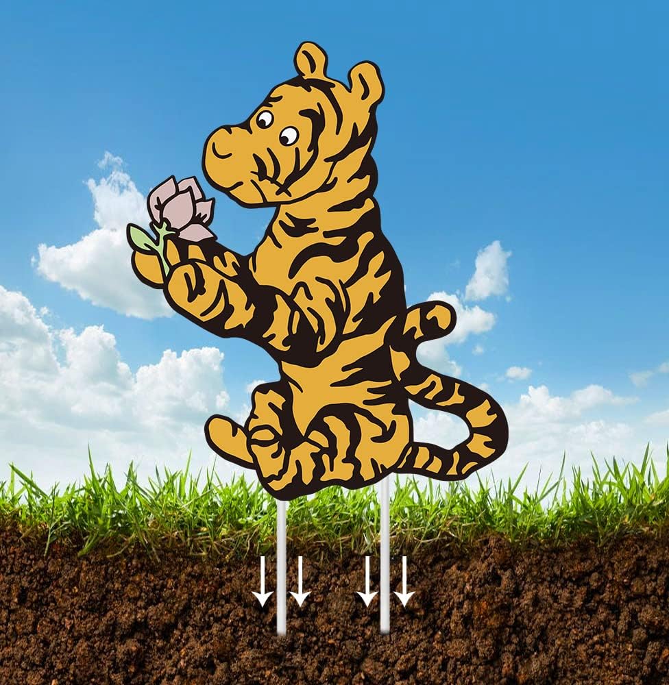 Suministros clásicos de fiesta de Winnie The Pooh, 5 carteles de patio con estacas, decoración de fiesta de césped al aire libre, decoraciones de