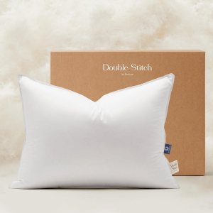Double Stitch by Bedsure Almohada de plumón blanca de lujo de Estados Unidos, funda de algodón 100% de 400 hilos, relleno de 700 hilos, almohada de Double Stitch by Bedsure Almohada de plumón blanca de lujo de Estados Unidos, funda de algodón 100% de 400 hilos, relleno de 700 hilos, almohada de