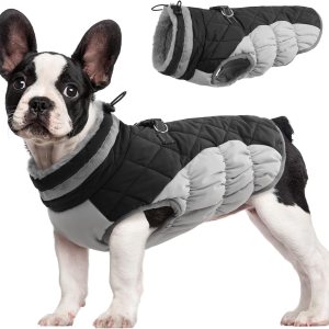 FUAMEY Chaleco acolchado para perro, abrigo reflectante de invierno para perro, chaqueta de invierno cálida a prueba de viento, ropa cómoda para FUAMEY Chaleco acolchado para perro, abrigo reflectante de invierno para perro, chaqueta de invierno cálida a prueba de viento, ropa cómoda para