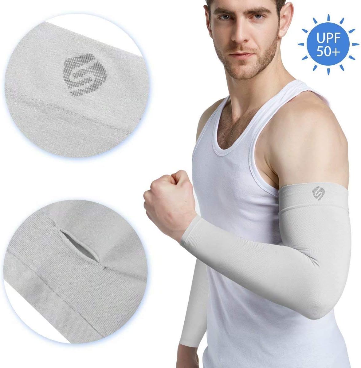 SHINYMOD Mangas de protección UV para hombres y mujeres